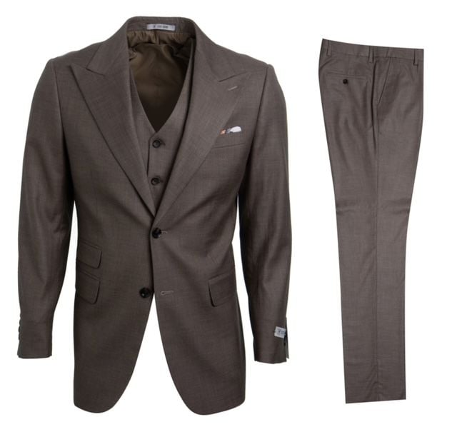 Stacy Adams Men's Slim Fit 3 Piece Executive Suit Bold Color - 38 Short Jacket+32 Waist Adjustable 28to34)(Height: 5 4 to5 7 )(Neck 15-16.5)S-M)