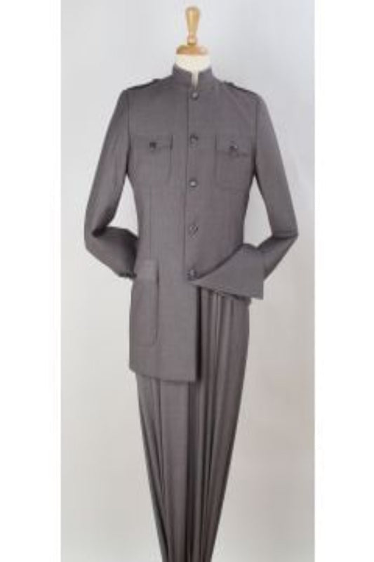 Apollo King Men's 2 Piece Nehru Suit Pockets & Fashionable Style purple