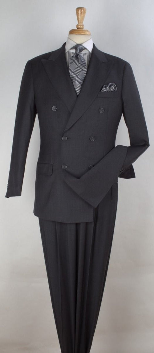 Apollo King Men's 3 Piece 100% Worsted Wool Suit Double Breasted