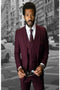 Men's 3 Piece Wool Blend Slim Fit Suit  Solid Colors  Stylish