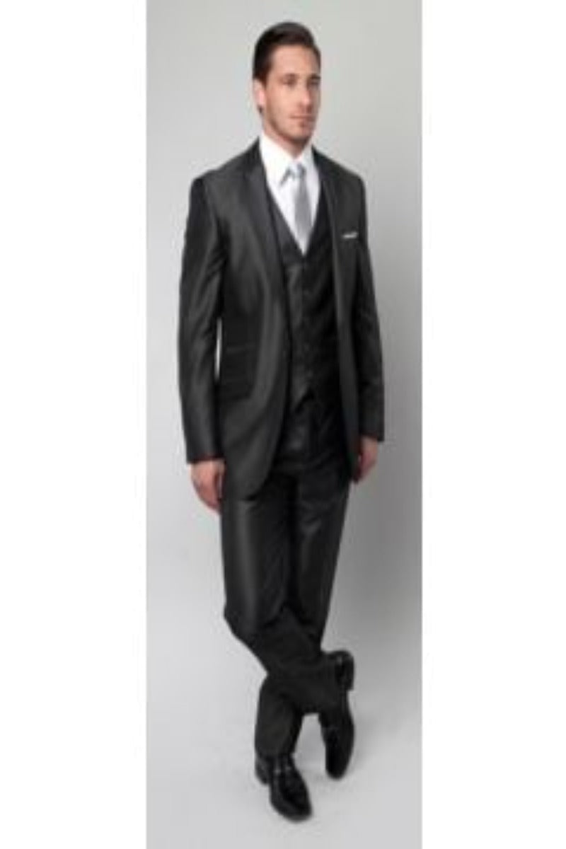 Tazio Men's Slim-Fit 3 Piece Suit - Custom Pic Stitching