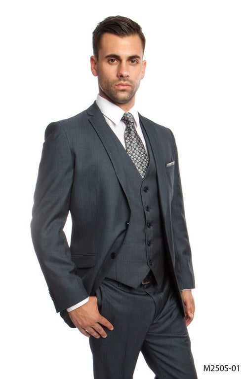 Formal Tazio Men's 3 Piece Slim Fit Executive Business Suit Classy Formal Look