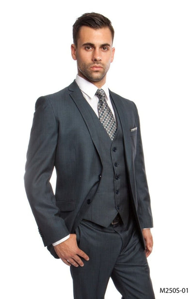 Formal Tazio Men's 3 Piece Slim Fit Executive Business Suit Classy Formal Look