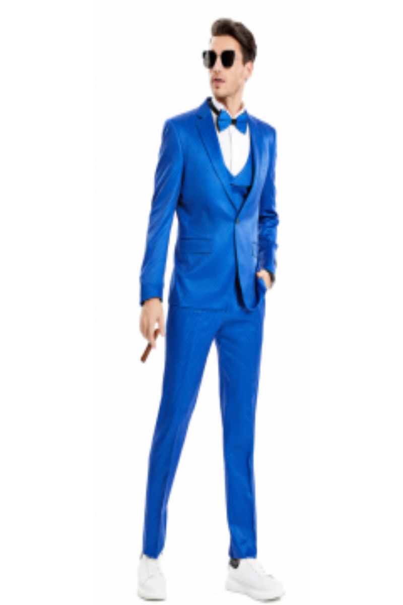 Tazio Men's Bright Polka Dot 4 Piece Skinny Fit Suit - 38 Short Jacket+32 Waist Adjustable 28to34)(Height: 5 4 to5 7 )(Neck 15-16.5)S-M)