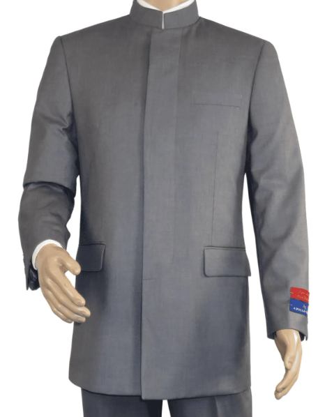 Apollo King Men's 2 Piece Hidden Button Nehru Suit - 38 Short Jacket+32 Waist Adjustable 28to34)(Height: 5 4 to5 7 )(Neck 15-16.5)S-M)