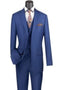Vinci Men's Modern Fit 3 Piece purpleSuit Bold Solid Colors