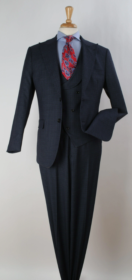Apollo King Men's 100% Wool 3pc Suit Flat Front Pants Shop Now! - 38 Short Jacket+32 Waist Adjustable 28to34)(Height: 5 4 to5 7 )(Neck 15-16.5)S-M)