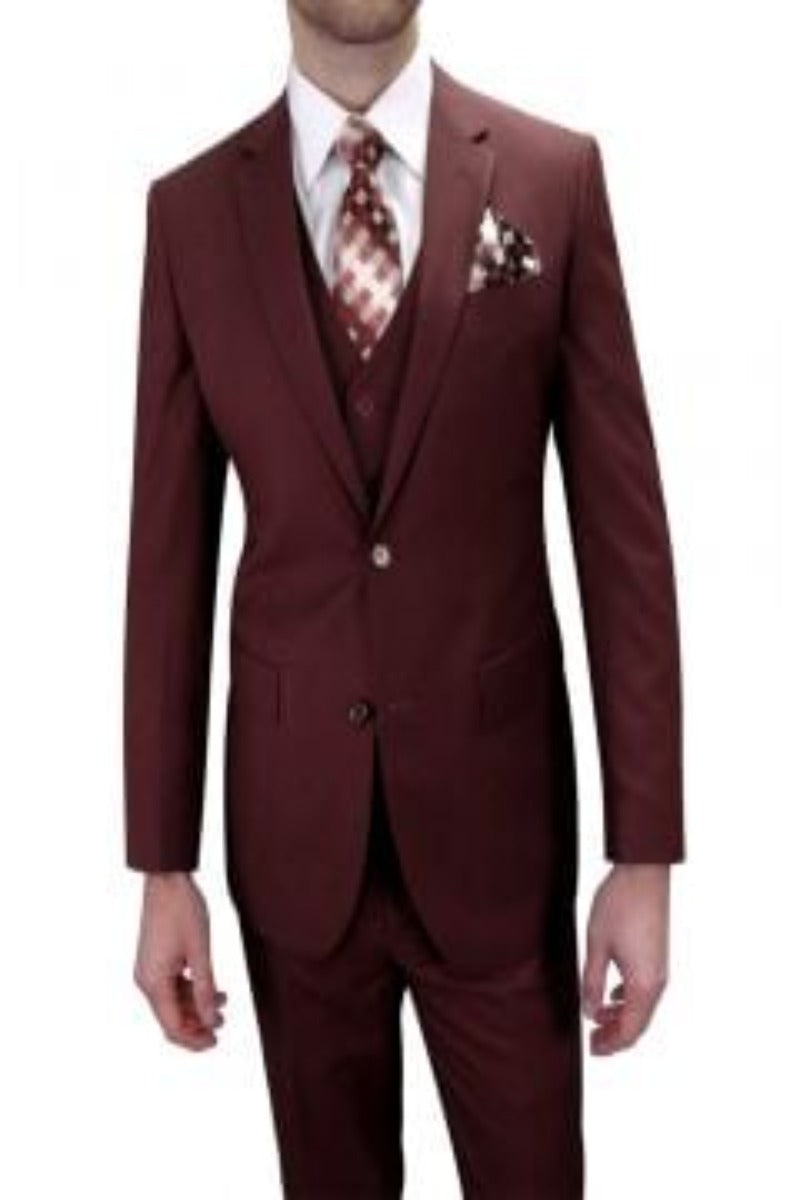 Royal Diamond Men's 3-Piece Poplin Suit  Business Ready Fashion