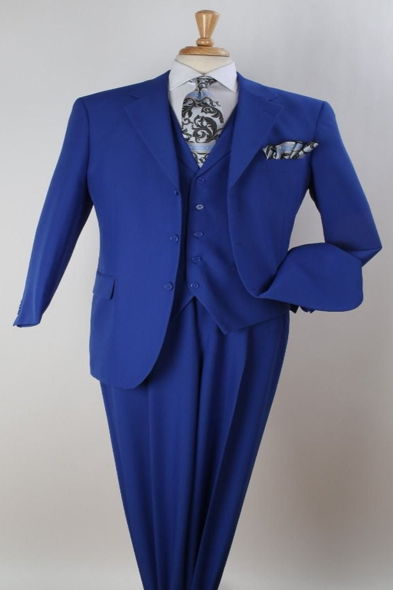 Royal Diamond 3pc Fashion Suit - Solid Colors for Men | Discounted - 38 Short Jacket+32 Waist Adjustable 28to34)(Height: 5 4 to5 7 )(Neck 15-16.5)S-M)