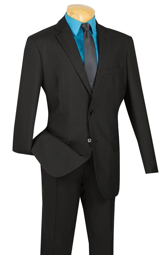Vinci Men's Big & Tall 2-Piece Poplin Suit - Discounted Prices Purple - 38 Short Jacket+32 Waist Adjustable 28to34)(Height: 5 4 to5 7 )(Neck 15-16.5)S-M)