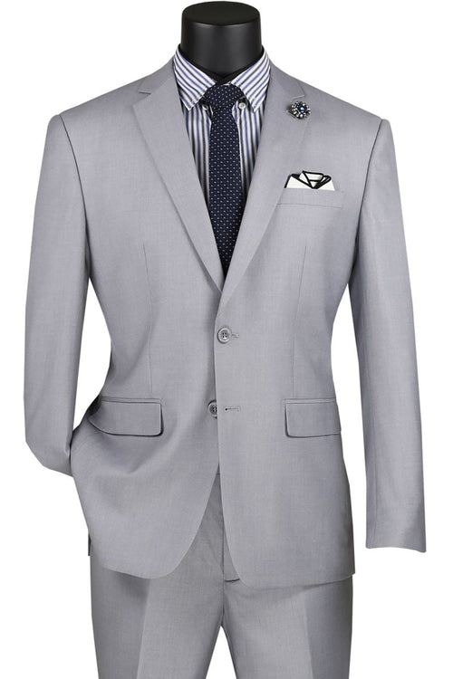 Vinci Men's Slim Fit 2-Button Suits in black - Classic Elegance