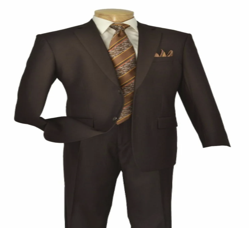 Vinci Men's Big & Tall 2-Piece Poplin Suit - Discounted Prices Purple - 38 Short Jacket+32 Waist Adjustable 28to34)(Height: 5 4 to5 7 )(Neck 15-16.5)S-M)