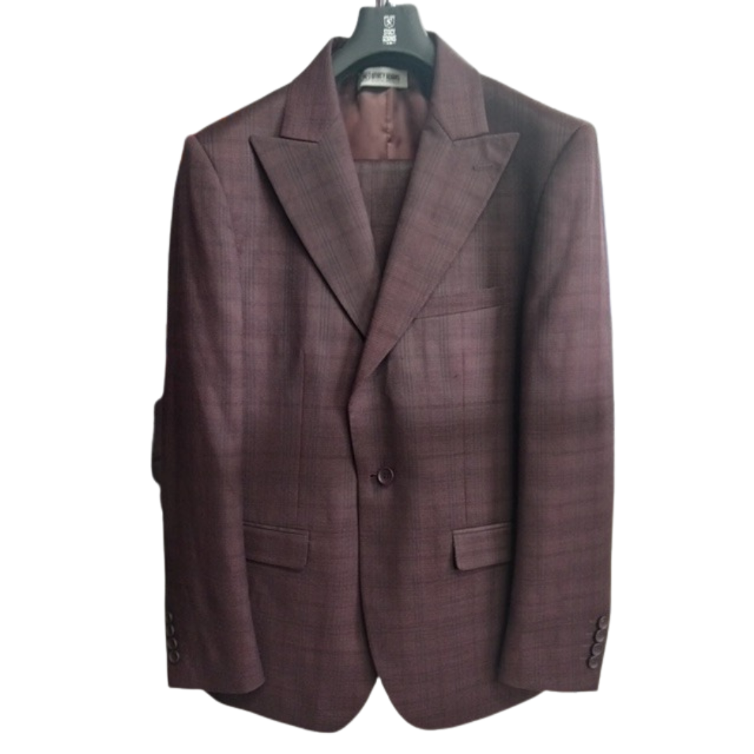 Stacy Adams Men's 3-Piece Glen Check Executive Slim Suit - 38 Short Jacket+32 Waist Adjustable 28to34)(Height: 5 4 to5 7 )(Neck 15-16.5)S-M)