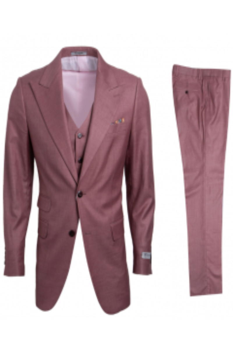 Stacy Adams Men's Slim Fit 3 Piece Executive Suit Bold Color - 38 Short Jacket+32 Waist Adjustable 28to34)(Height: 5 4 to5 7 )(Neck 15-16.5)S-M)