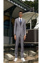 Stacy Adams Men's 3-Piece Pinstripe Hybrid midnightpurple Suit