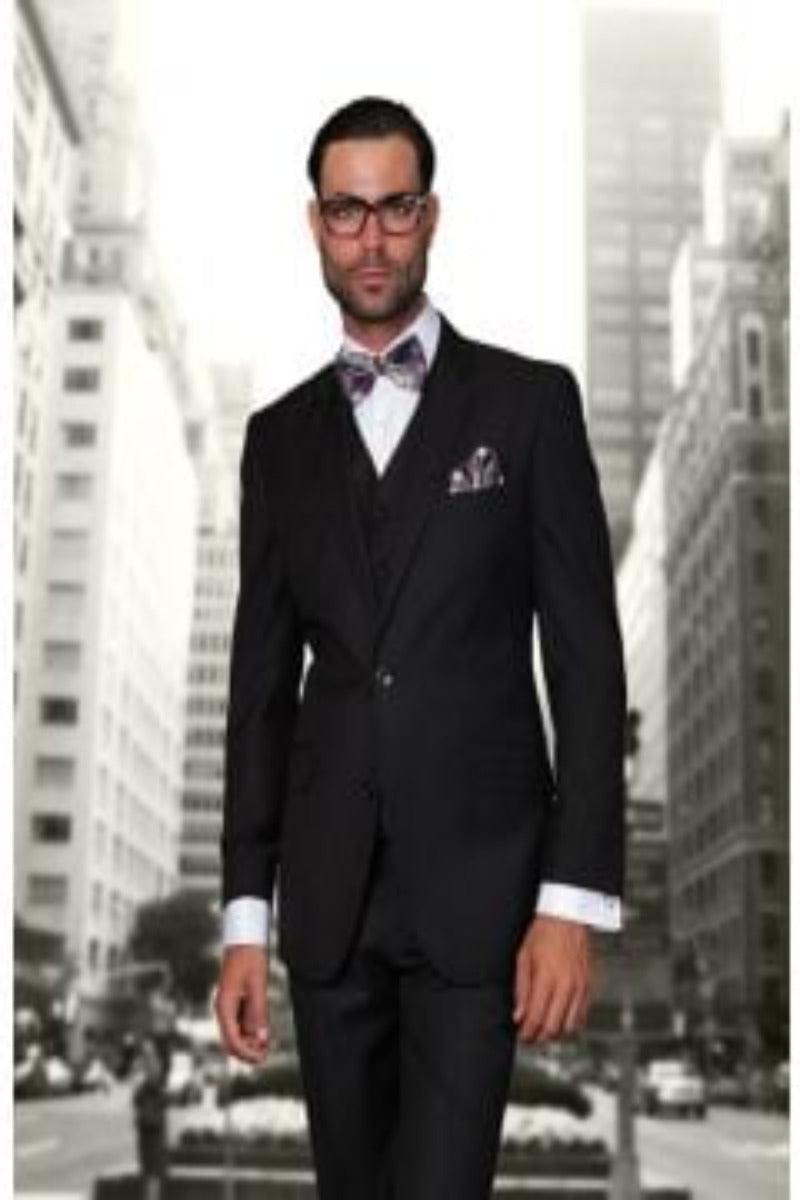 Men's Wool 3-Piece Suit Extra Long 100% Wool Statement