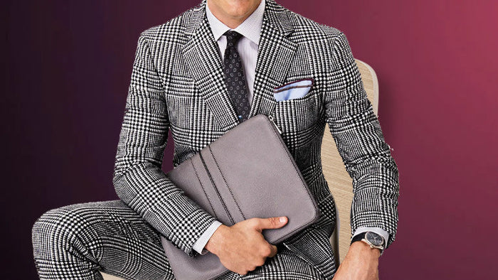 Cambridge Collection-Tan Men's Glen Plaid Suit main image 0