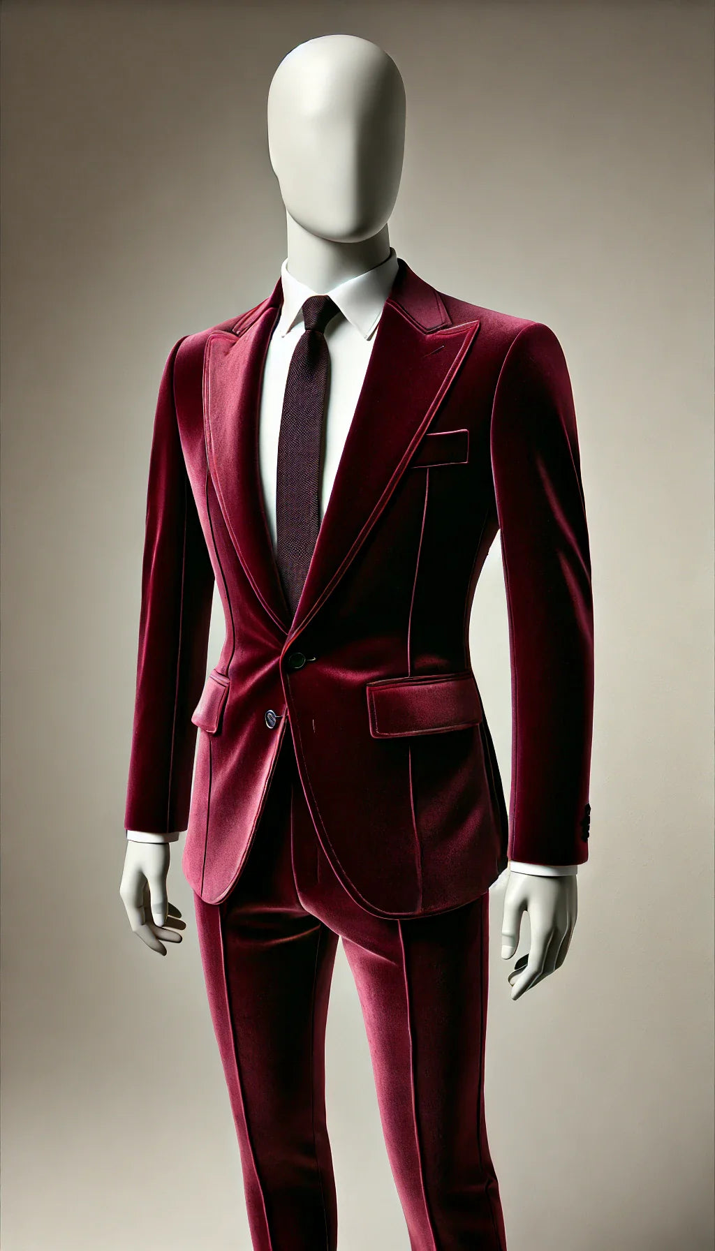 Burgundy Velvet Suits and Tuxedos