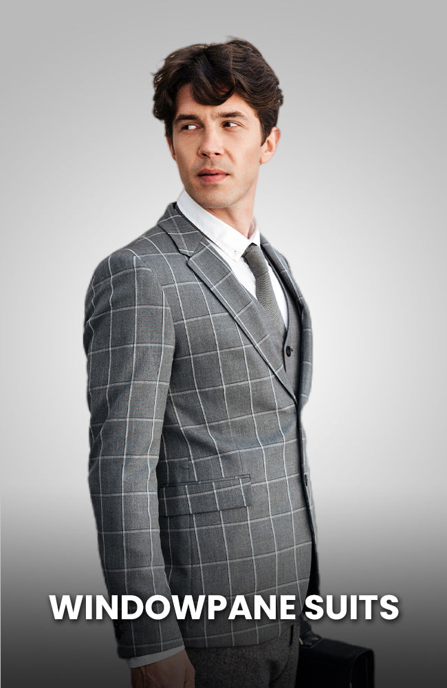 Windowpane Suits for Men - Emensuits
