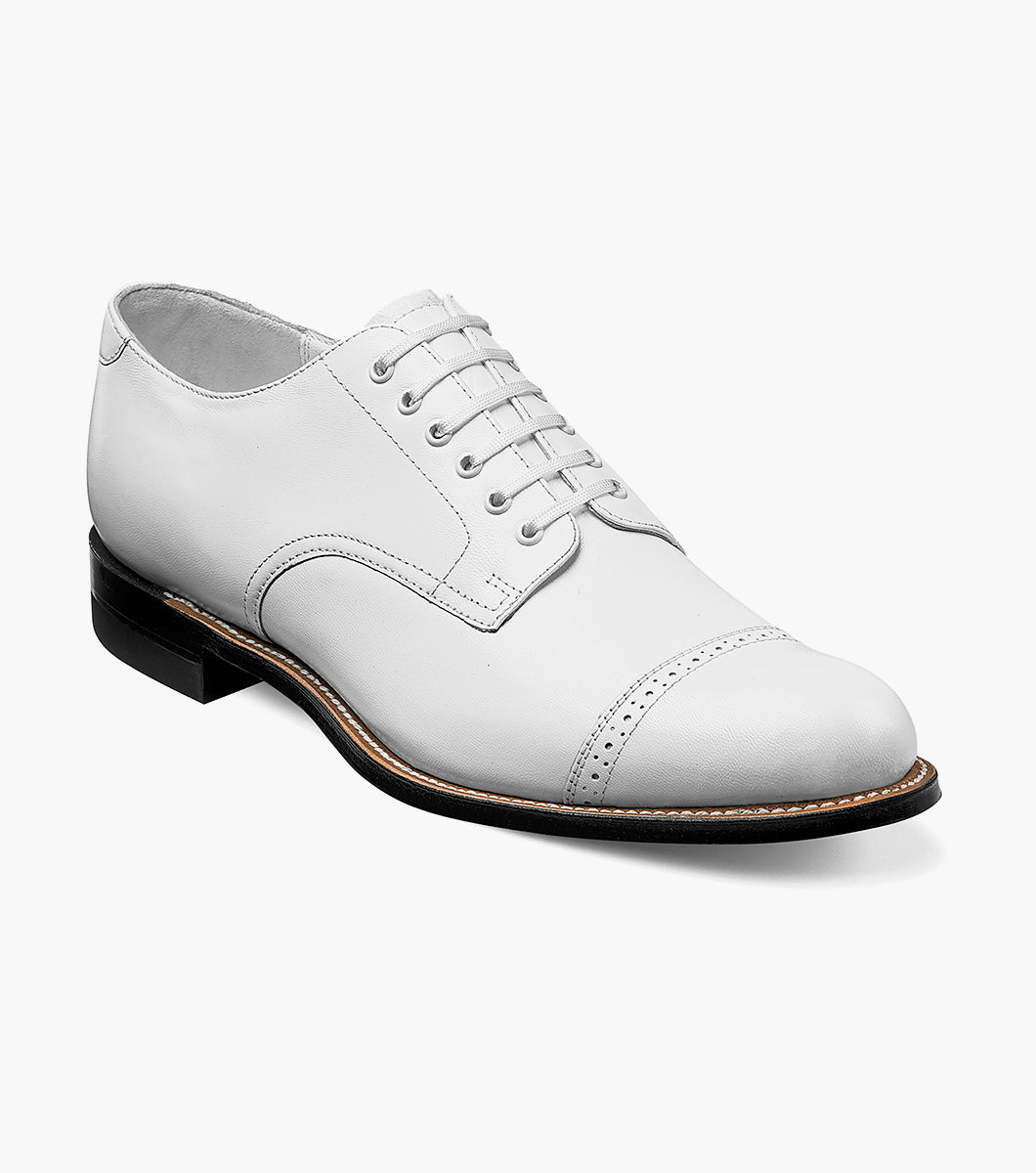 Stacy Adams MADISON Cap Toe Oxford White by Stacy Adams Shoes - 7