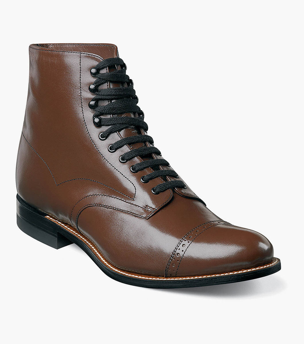 Stacy Adams MADISON Cap Toe Boot Brown by Stacy Adams Shoes - 7