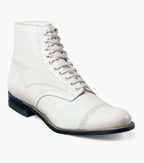 Stacy Adams MADISON Cap Toe Boot White by Stacy Adams Shoes