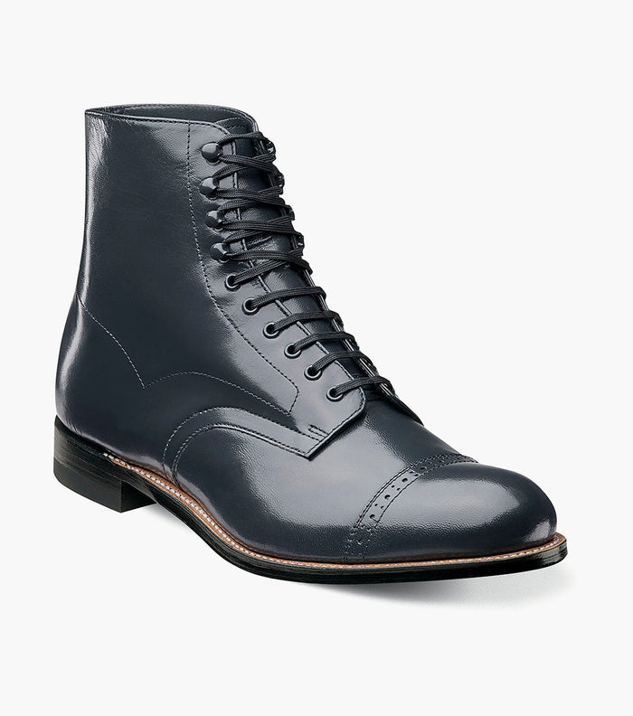 Stacy Adams MADISON Cap Toe Boot Navy by Stacy Adams Shoes