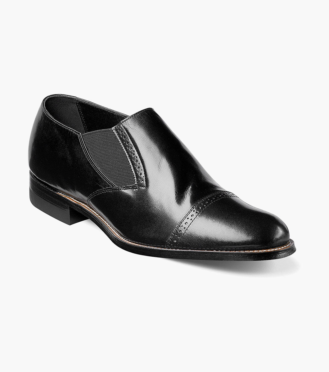 Stacy Adams MADISON Cap Toe Slip On Black by Stacy Adams Shoes - 7