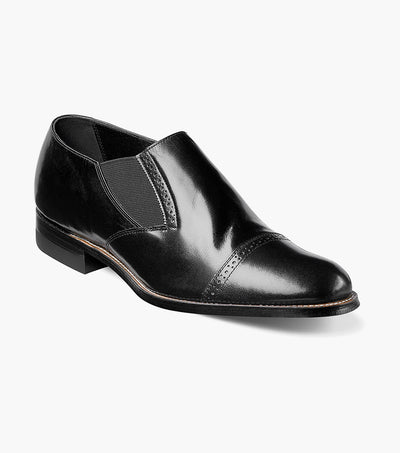 Stacy Adams MADISON Cap Toe Slip On Black by Stacy Adams Shoes