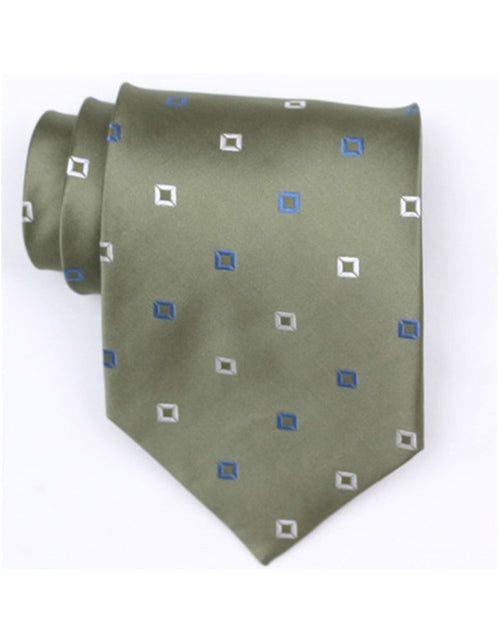 Olive Square Neck Tie - Men's Tuxedo USA