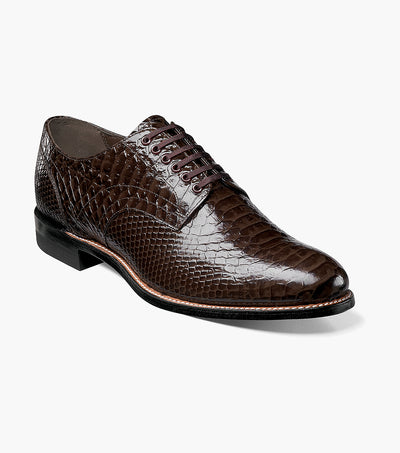Stacy Adams MADISON Anaconda Plain Toe Oxford Brown by Stacy Adams Shoes