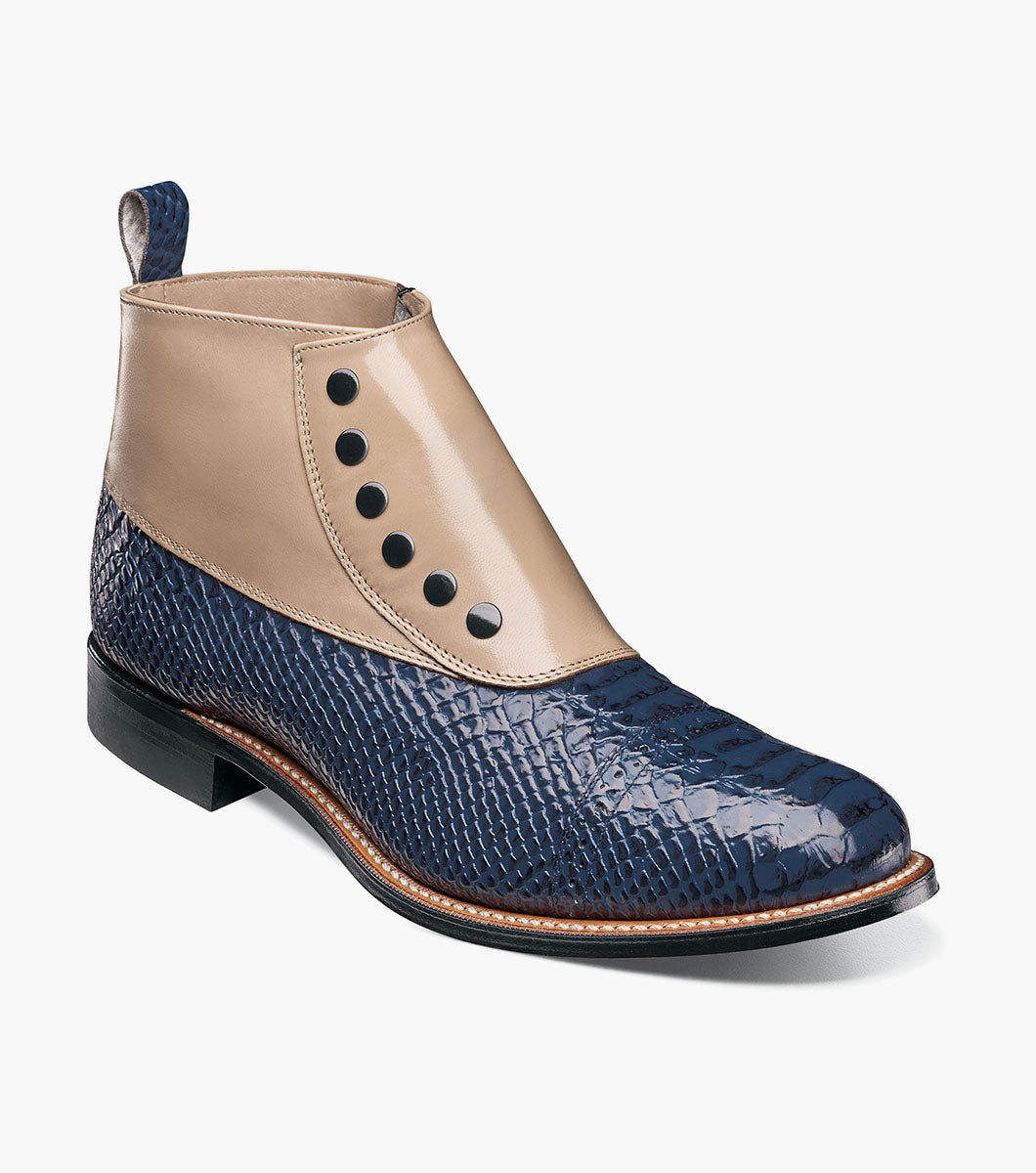 Stacy Adams MADISON Spectator Spat Cap Toe Demi Boot Blue Multi by Stacy Adams Shoes - 7