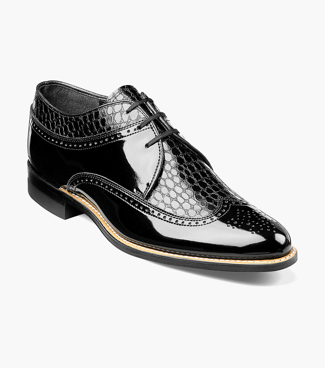 Stacy Adams DAYTON Wingtip Oxford Black by Stacy Adams Shoes - 7