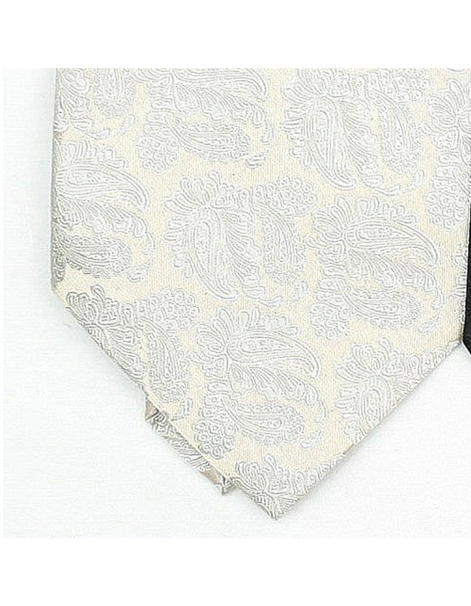 Ivory Paisley Neck Tie - One Size Fits All