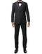 Mens Blue Wedding Tuxedo - Dark Blue Tuxedo homecoming Suit" Vested Peak Tuxedo