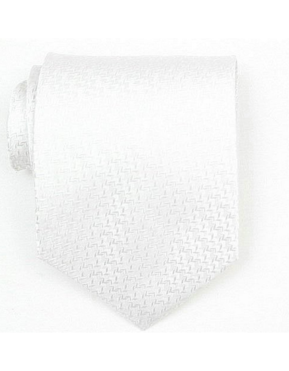 White Textured Neck Tie - One Size Fits All