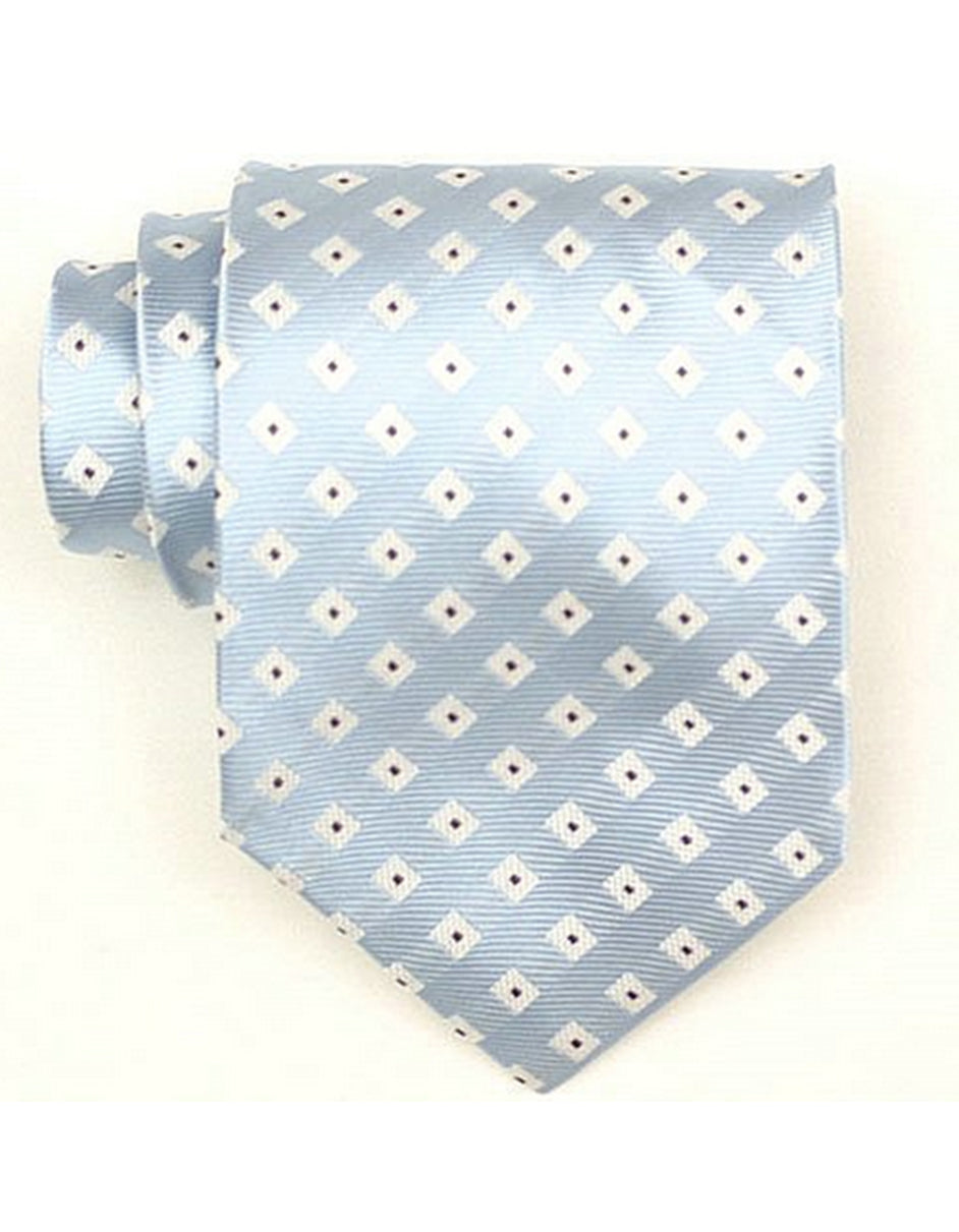 Light Blue Diamond Neck Tie - One Size Fits All