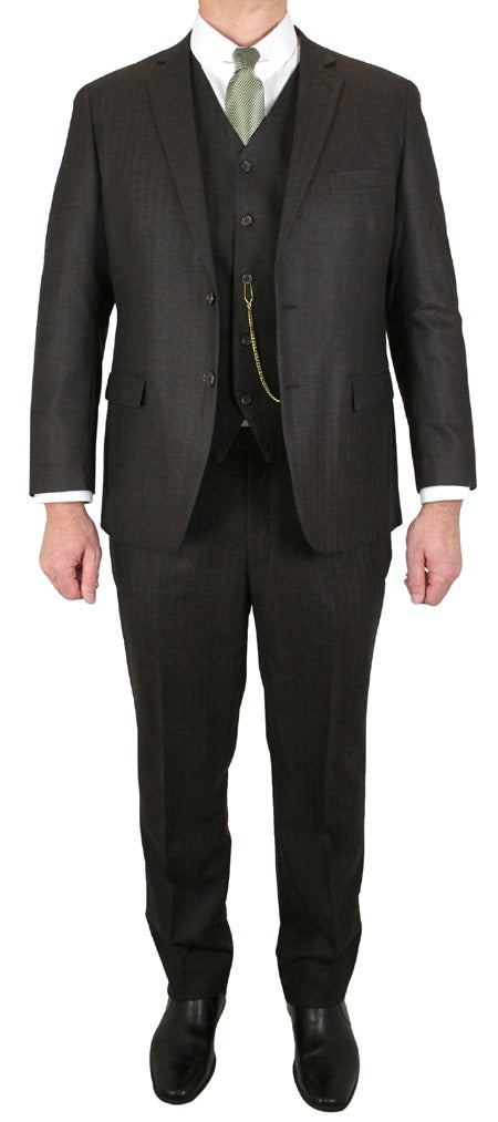 Wilcox Suit - Brown Wool Herringbone