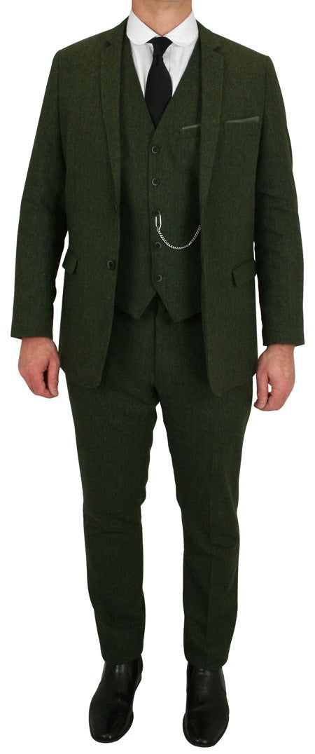 Clifton Suit - Hunter Green Tweed