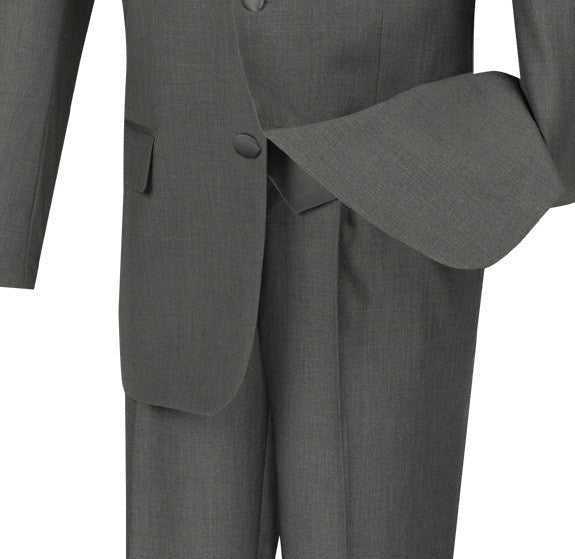 Santorini Collection - Regular Fit Gray Tuxedo 4 Piece with Vest Bow Tie - Gray