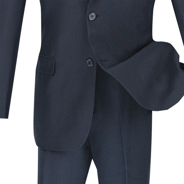 Navy Slim Fit Men's 2 Piece Business Suit 2 Button - Navy