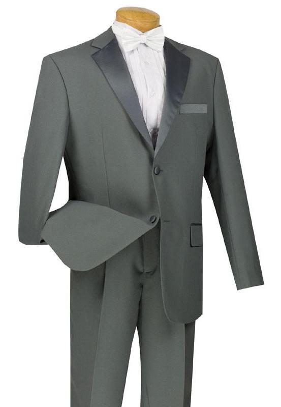 Royale Collection - Regular Fit 2 Piece Tuxedo in Gray - Gray