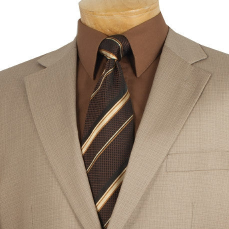 (Limited Sizes) Regular Fit 2 Piece Beige Suit - Beige