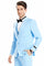 "Sky Blue Men's Wedding & Prom 2025 Suit - Two Button Vested Peak Lapel"