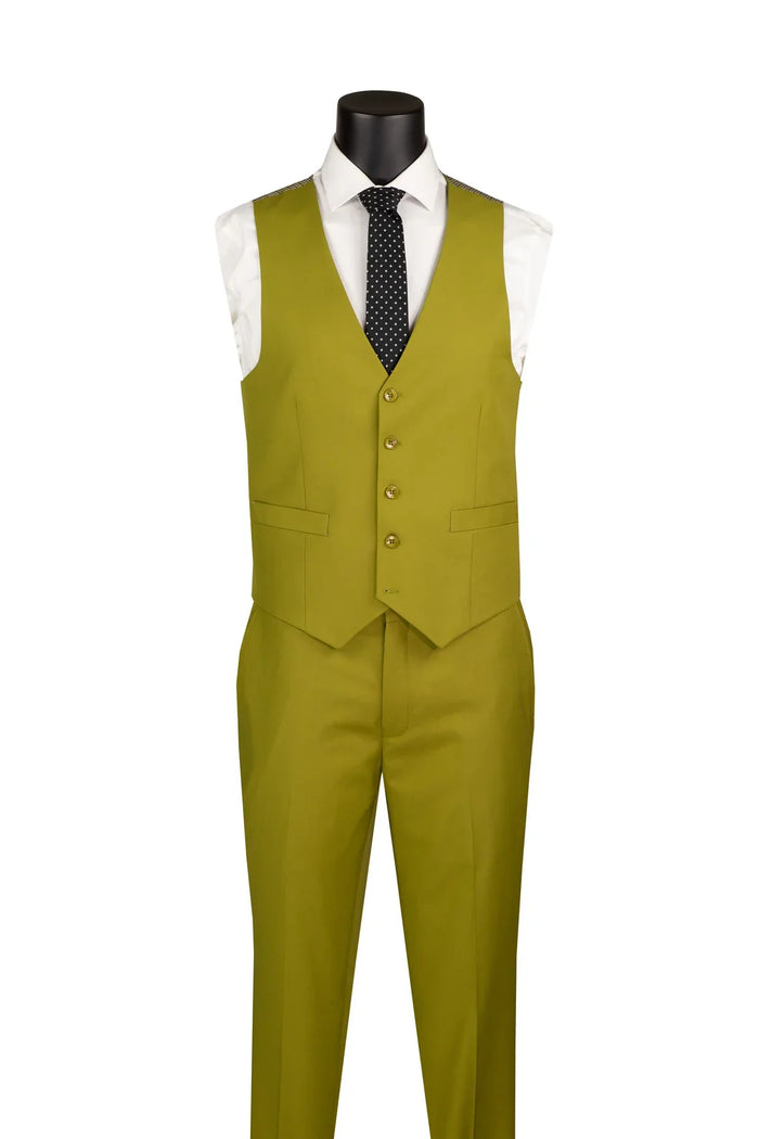 Men's Moss Solid Three Piece Suit