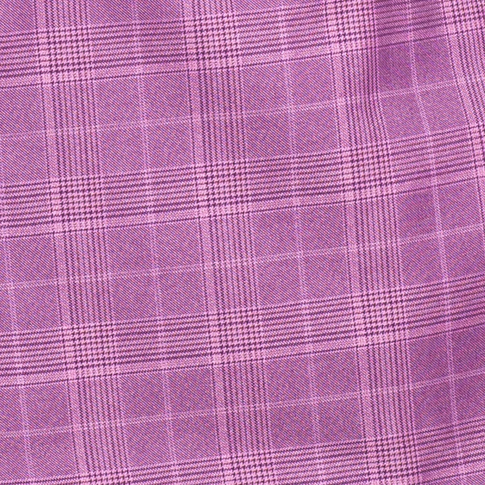 Men's Plum Glen Plaid Double Breasted Two Piece Suit