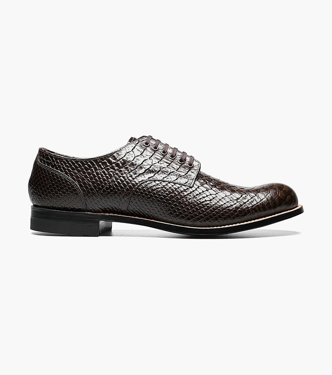 Stacy Adams MADISON Anaconda Plain Toe Oxford Brown by Stacy Adams Shoes - 7