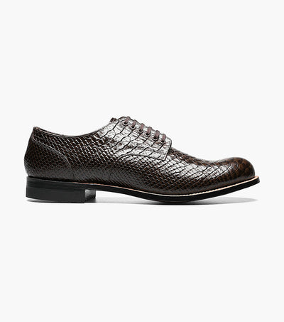 Stacy Adams MADISON Anaconda Plain Toe Oxford Brown by Stacy Adams Shoes