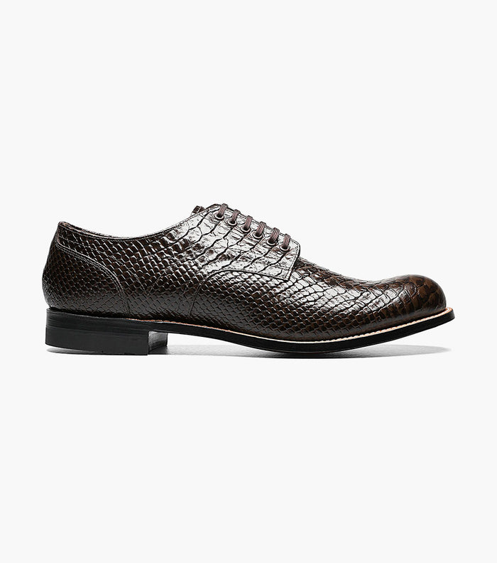 Stacy Adams MADISON Anaconda Plain Toe Oxford Brown by Stacy Adams Shoes