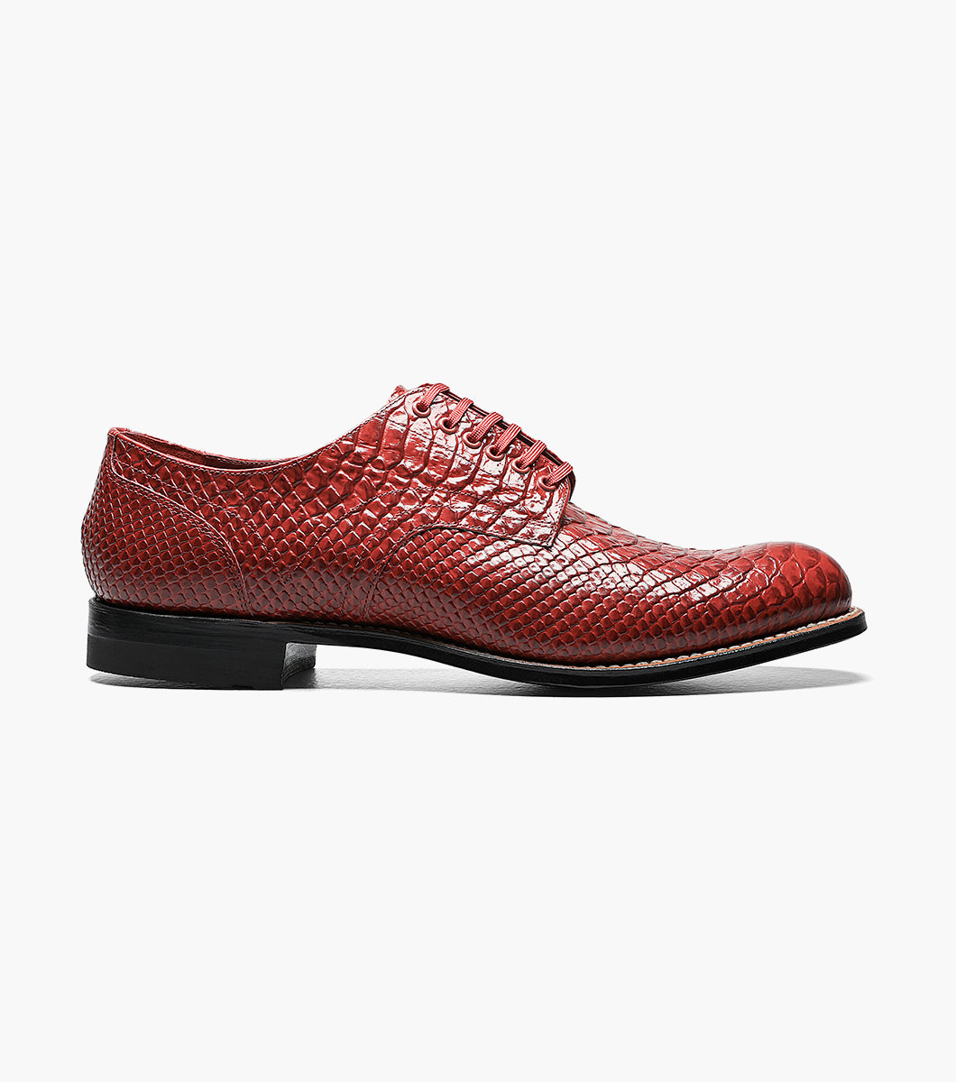 Stacy Adams MADISON Anaconda Plain Toe Oxford Red by Stacy Adams Shoes - 7